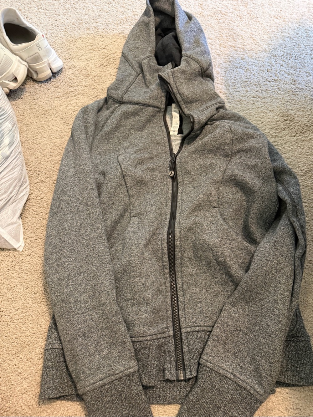 lululemon athletica scuba Gray Full-Zip Hooded Jacket